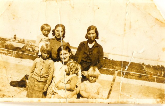 Margaret Slowgrove as a baby, with mother Amy Matthews and family at La Perouse Aboriginal Mission, 1938 